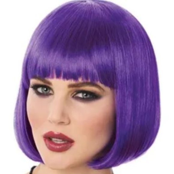 NEW~Covergirl Purple Bob Style Wig~Costume SALE Buy One Get TWO FREE! - Picture 1 of 1